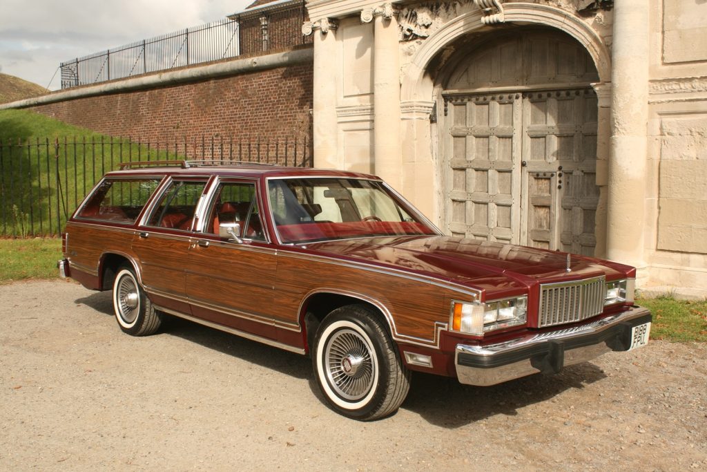 1985 Mercury Grand Marquis Stranger Things Station Wagon - London based Action Vehicle Hire Car Motorbike Bus Coach Vehicle Supply Film TV Productions