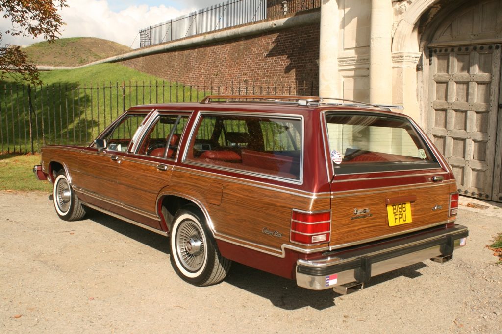 1985 Mercury Grand Marquis Stranger Things Station Wagon - London based Action Vehicle Hire Car Motorbike Bus Coach Vehicle Supply Film TV Productions