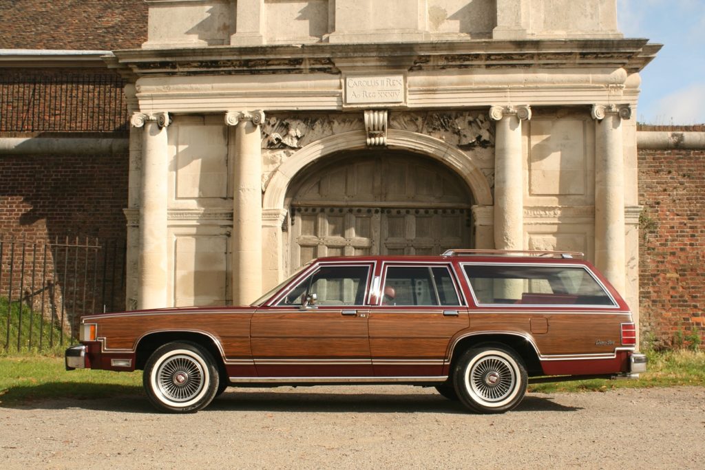 1985 Mercury Grand Marquis Stranger Things Station Wagon - London based Action Vehicle Hire Car Motorbike Bus Coach Vehicle Supply Film TV Productions