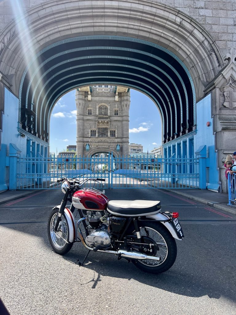 1964 Triumph Trophy TR6 - London based Action Vehicle Hire Car Motorbike Bus Coach Vehicle Supply Film TV Productions