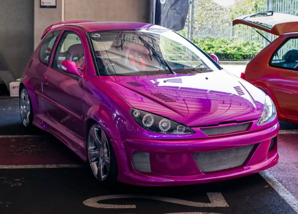 2003 Pink Peugeot 206 GTI - London based Action Vehicle Hire Vehicle Supply Film TV Productions