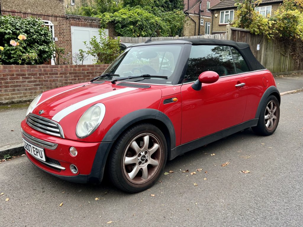 2007 Mini Convertible - London based Action Vehicle Hire Car Motorbike Bus Coach Vehicle Supply Film TV Productions