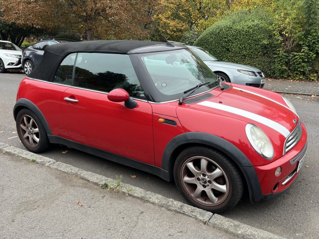 2007 Mini Convertible - London based Action Vehicle Hire Car Motorbike Bus Coach Vehicle Supply Film TV Productions