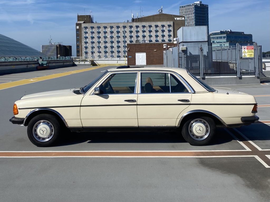 1984 Mercedes 230E - London based Action Vehicle Hire Car Motorbike Bus Coach Vehicle Supply Film TV Productions