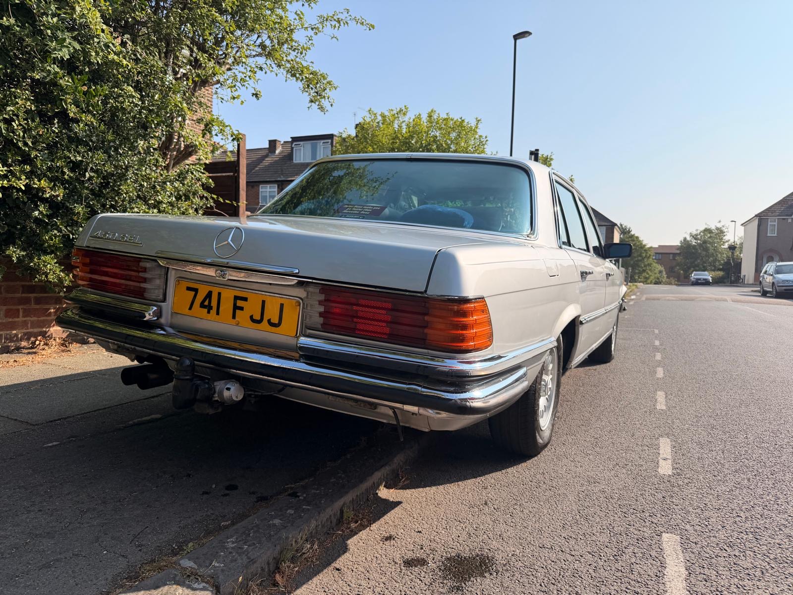 1973 Mercedes 450SEL - London based Action Vehicle Hire Car Motorbike Bus Coach Vehicle Supply Film TV Productions